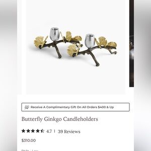 Michael Aram candleholders set